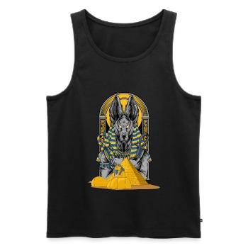 Égypte - Débardeur bio Premium Homme - noir - Devant - Michal (187cm)