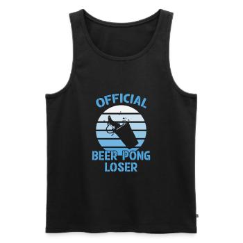 Officiel Beer Pong Loser / Bierpong - Débardeur bio Premium Homme - noir - Devant - Michal (187cm)