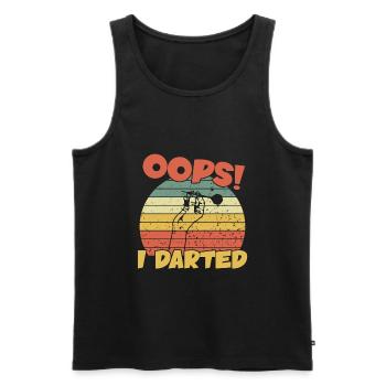 Oops I darted / Darts - Männer Premium Bio Tank Top - Schwarz - Vorne - AI Model Male 178 light (178cm)
