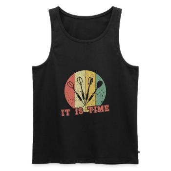 It's Time / Darts - Männer Premium Bio Tank Top - Schwarz - Vorne - AI Model Male 178 light (178cm)