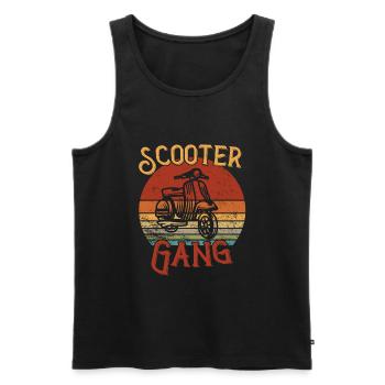 Scooter Gang / Moped - Männer Premium Bio Tank Top - Schwarz - Vorne - Michal (187cm)