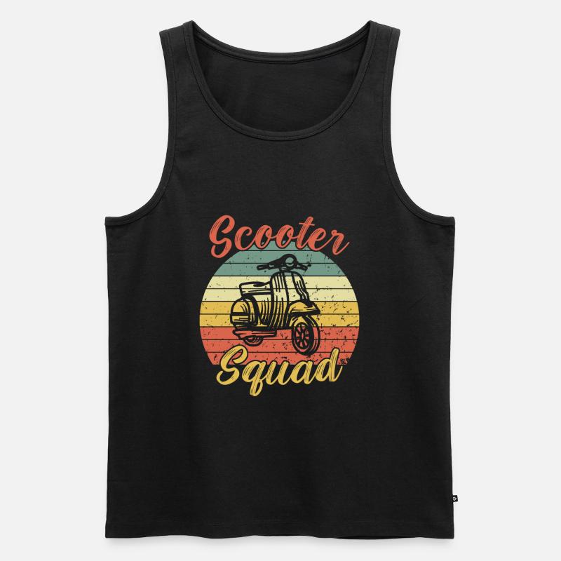 Scooter Squad / Mofa - Männer Premium Bio Tank Top - Schwarz