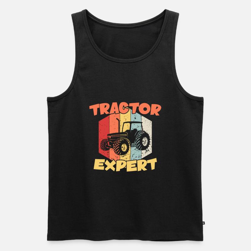Tractor Expert / Traktor - Männer Premium Bio Tank Top - Schwarz