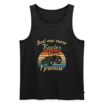 Juste un tracteur de plus - Je vous le promets / Traktor - Débardeur bio Premium Homme - noir - Devant - Michal (187cm)