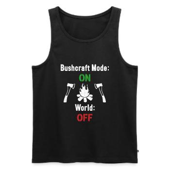 Bushcraft Fashion / Bushcraft - Men's Premium Organic Tank Top - black - Front - Michal (187cm)