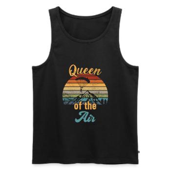Queen of the Air / Fallschirmspringen - Männer Premium Bio Tank Top - Schwarz - Vorne - Michal (187cm)