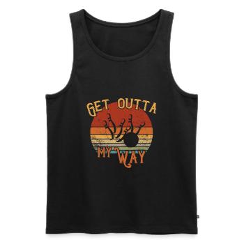 Get Outta My Way / Bowling - Débardeur bio Premium Homme - noir - Devant - Michal (187cm)