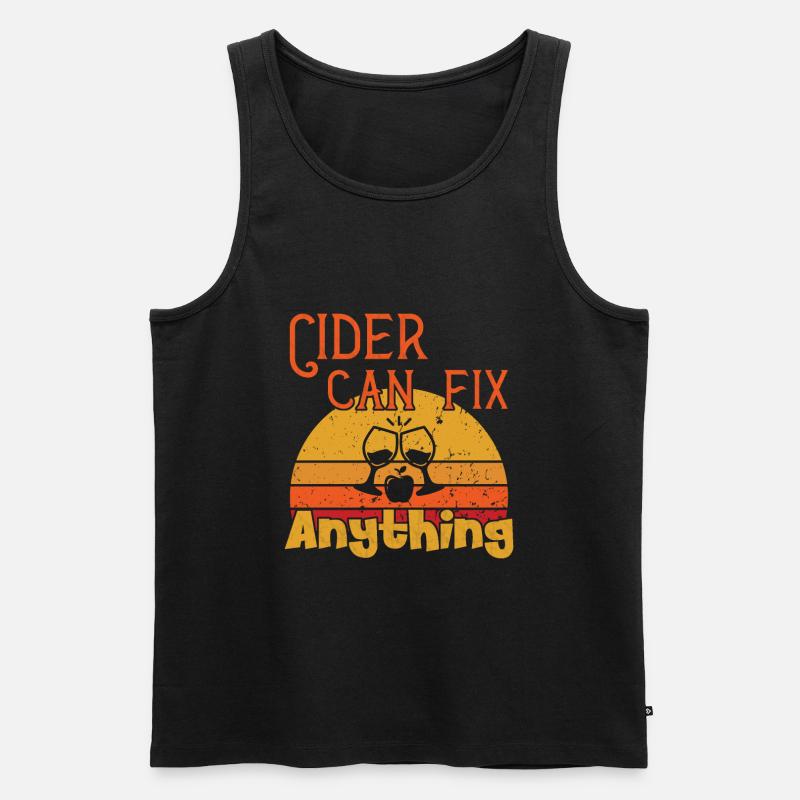 Cider can fix Anything / Cider - Männer Premium Bio Tank Top - Schwarz