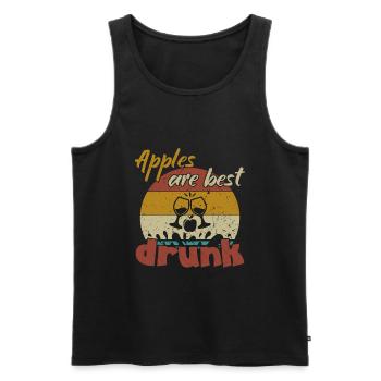 Apples are best Drunk / Cider - Men's Premium Organic Tank Top - black - Front - AI Model Male 178 light (178cm)