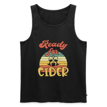 Ready for Cider - Men's Premium Organic Tank Top - black - Front - AI Model Male 178 light (178cm)