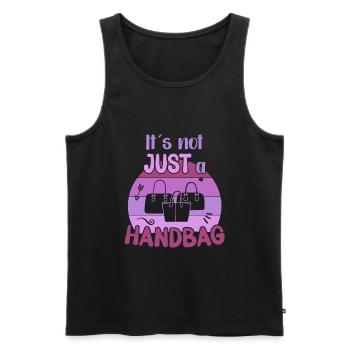 Its not just a Handbag / Handbag Shopping - Men's Premium Organic Tank Top - black - Front - AI Model Male 178 light (178cm)