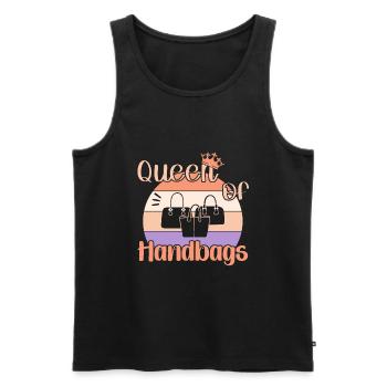 Queen of Handbags / Handbag Shopping - Men's Premium Organic Tank Top - black - Front - AI Model Male 178 light (178cm)