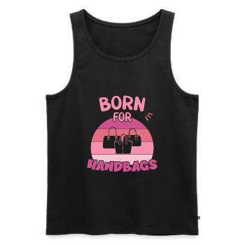 Born for Handbags / Handbag Shopping - Men's Premium Organic Tank Top - black - Front - AI Model Male 178 light (178cm)