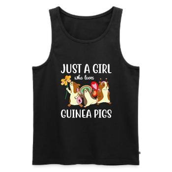 Just A Girl Who Loves Guinea Pigs - Men's Premium Organic Tank Top - black - Front - Michal (187cm)