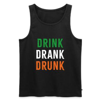Drink Drank Drunk - Men's Premium Organic Tank Top - black - Front - AI Model Male 178 light (178cm)