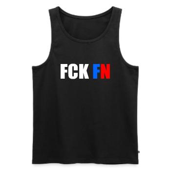 Fck fn - Men's Premium Organic Tank Top - black - Front - AI Model Male 178 light (178cm)