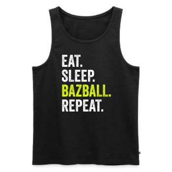 Bazball England Fans Cricket Englische Fans Bazball - Männer Premium Bio Tank Top - Schwarz - Vorne - AI Model Male 178 light (178cm)