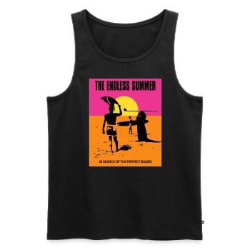 841 Surfing Endless Summer Stoked Otter 841 - Men's Premium Organic Tank Top - black - Front - AI Model Male 178 light (178cm)