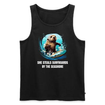 Otter 841 Surfing Santa Cruz Otter 841 - Men's Premium Organic Tank Top - black - Front - Michal (187cm)