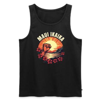 Maui Stark Ikaika Hawaii Stark - Männer Premium Bio Tank Top - Schwarz - Vorne - AI Model Male 178 light (178cm)