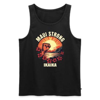 Maui Stark Ikaika Hawaii Stark - Männer Premium Bio Tank Top - Schwarz - Vorne - AI Model Male 178 light (178cm)