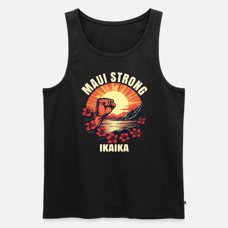 Maui Stark Ikaika Hawaii Stark - Männer Premium Bio Tank Top - Schwarz