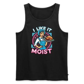 I Like It Moist Thanksgiving Costume Turkey Day - Men's Premium Organic Tank Top - black - Front - Michal (187cm)