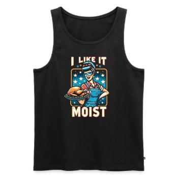 I Like It Moist Thanksgiving Costume Turkey Day - Men's Premium Organic Tank Top - black - Front - Michal (187cm)