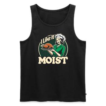 I Like It Moist Thanksgiving Costume Turkey Day - Men's Premium Organic Tank Top - black - Front - AI Model Male 178 light (178cm)