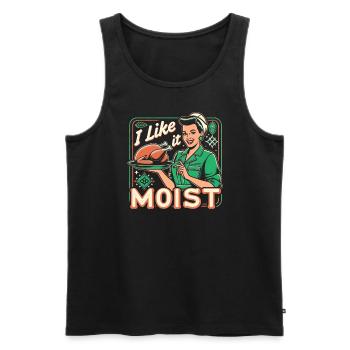 I Like It Moist Thanksgiving Costume Turkey Day - Men's Premium Organic Tank Top - black - Front - Michal (187cm)