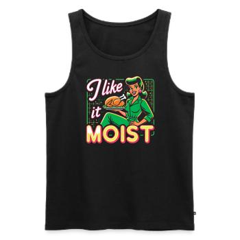 I Like It Moist Thanksgiving Costume Turkey Day - Men's Premium Organic Tank Top - black - Front - Michal (187cm)