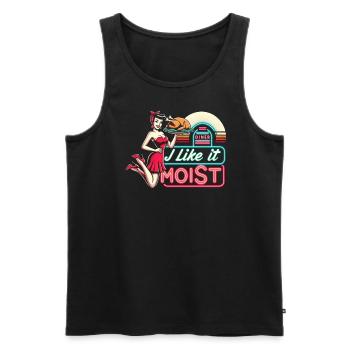 I Like It Moist Thanksgiving Costume Turkey Day - Men's Premium Organic Tank Top - black - Front - Michal (187cm)