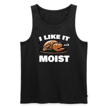 I Like It Moist Thanksgiving Costume Turkey Day - Men's Premium Organic Tank Top - black - Front - Michal (187cm)