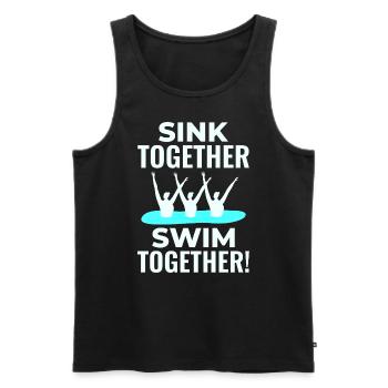 Sinken Schwimmen Gemeinsam Schwimmen Synchronschwimmen Team Schwimmen - Männer Premium Bio Tank Top - Schwarz - Vorne - AI Model Male 178 light (178cm)