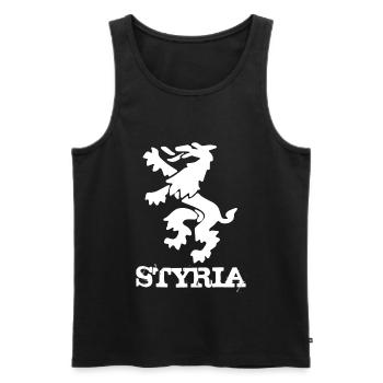 Steiermark - Männer Premium Bio Tank Top - Schwarz - Vorne - AI Model Male 178 light (178cm)