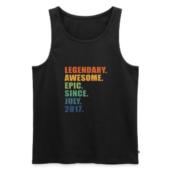 5. Geburtstag, Juli 2017, 5-jähriges Jubiläum - Männer Premium Bio Tank Top - Schwarz - Vorne - Michal (187cm)