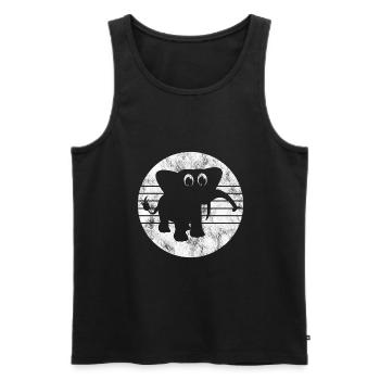 Eléphant éléphant pour enfants - Débardeur bio Premium Homme - noir - Devant - Michal (187cm)