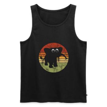 Eléphant éléphant pour enfants - Débardeur bio Premium Homme - noir - Devant - Michal (187cm)