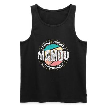 Cadeau Mamou Femme Grand mère original mamie - Débardeur bio Premium Homme - noir - Devant - Michal (187cm)