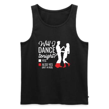 Dancing Slogan Ballroom Couple Dance Dance Floor - Men's Premium Organic Tank Top - black - Front - AI Model Male 178 light (178cm)