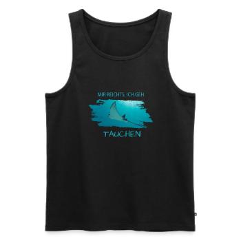 Tauchen Rochen - Männer Premium Bio Tank Top - Schwarz - Vorne - AI Model Male 178 light (178cm)
