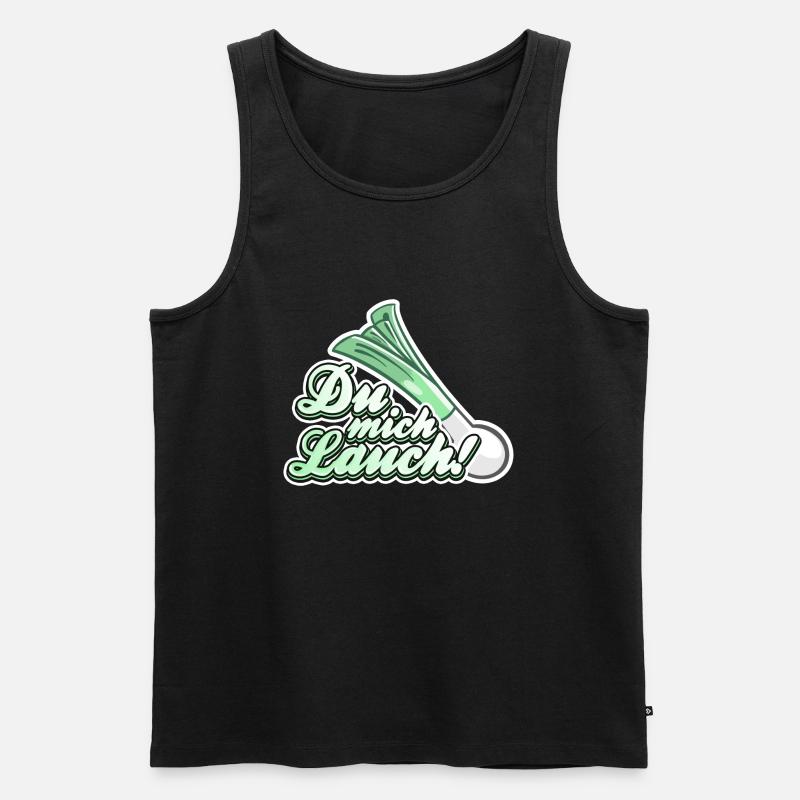 Du mich Lauch - Männer Premium Bio Tank Top - Schwarz