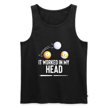 Lustiges Billard Billardspieler Tischspiel - Männer Premium Bio Tank Top - Schwarz - Vorne - AI Model Male 178 light (178cm)
