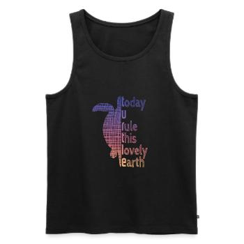 Turtle - Männer Premium Bio Tank Top - Schwarz - Vorne - AI Model Male 178 light (178cm)