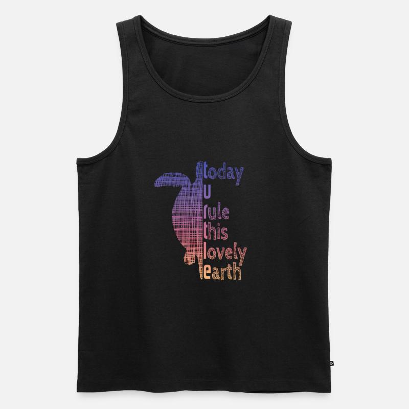 Turtle - Männer Premium Bio Tank Top - Schwarz