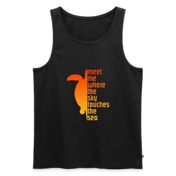 Turtle Schildkröte - Männer Premium Bio Tank Top - Schwarz - Vorne - AI Model Male 178 light (178cm)