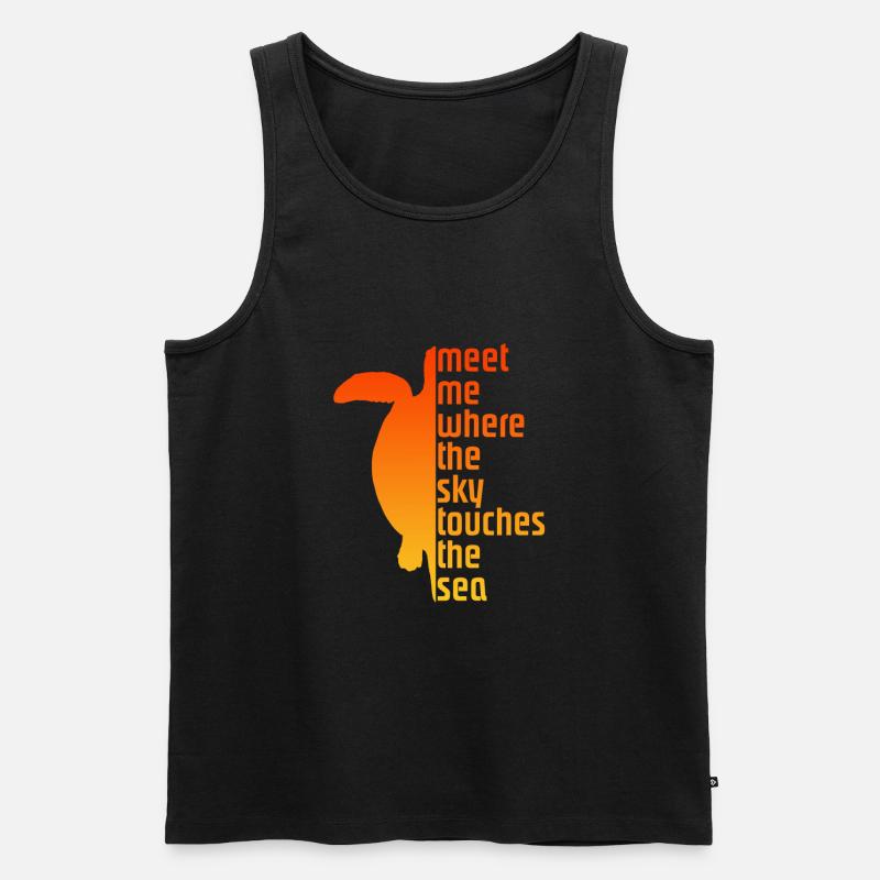 Turtle Schildkröte - Männer Premium Bio Tank Top - Schwarz