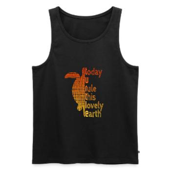 Turtle - Männer Premium Bio Tank Top - Schwarz - Vorne - AI Model Male 178 light (178cm)
