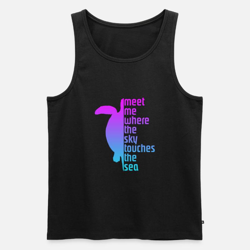 Turtle Schildkröte - Männer Premium Bio Tank Top - Schwarz