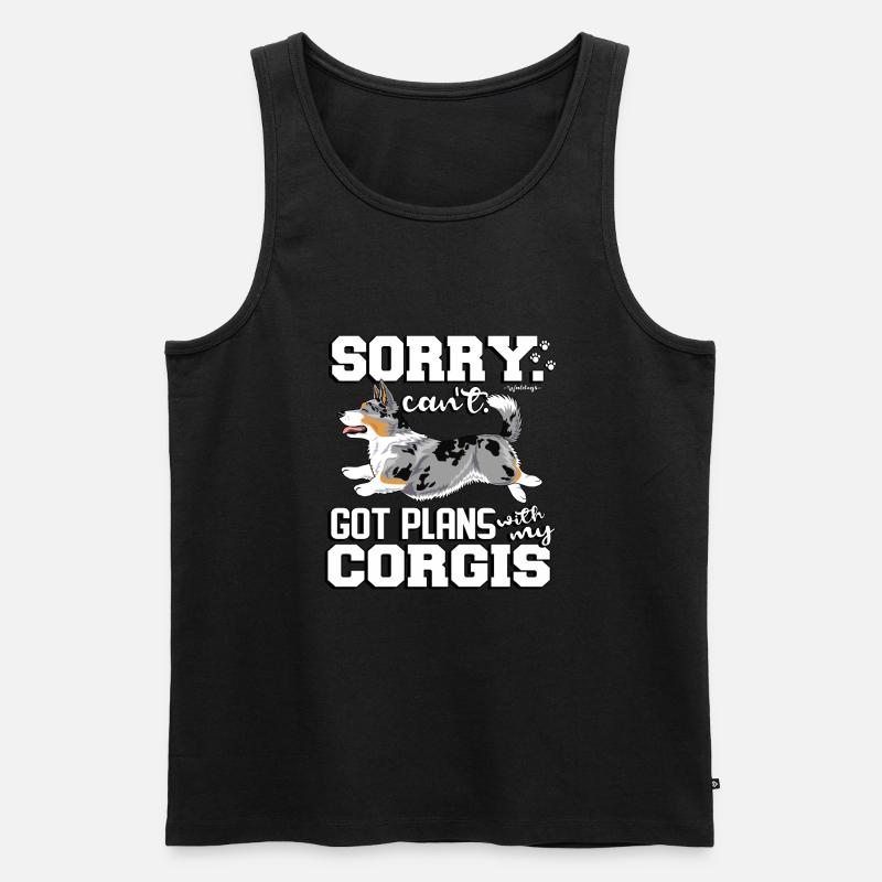 corgiplans6 - Männer Premium Bio Tank Top - Schwarz